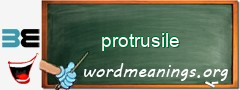 WordMeaning blackboard for protrusile
